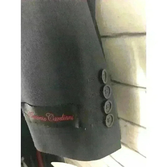 NWT Antonio Cardinni Mens Size 40L 34W Gray One Button Suit Jacket - Picture 5 of 8